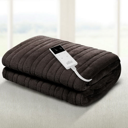 Giselle Bedding Electric Throw Blanket - Chocolate EB-THROW-RUG-CBR