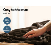 Giselle Bedding Electric Throw Blanket - Chocolate EB-THROW-RUG-CBR