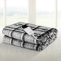Giselle Bedding Electric Throw Rug Flannel Snuggle Blanket Washable Heated Grey and White Checkered EB-THROW-RUG-FLN