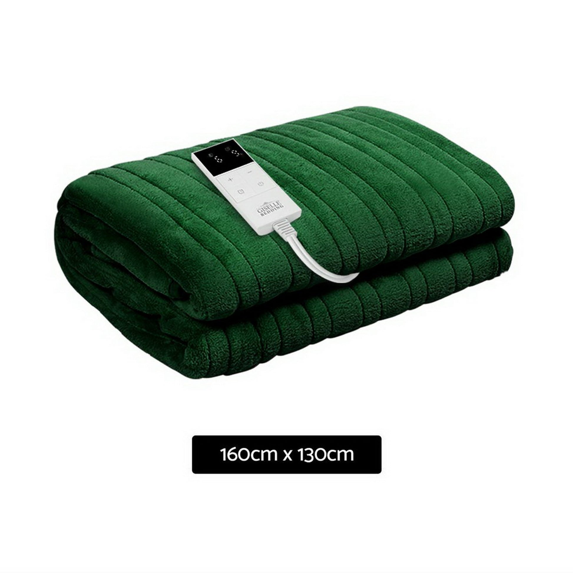 Giselle Electric Throw Rug Heated Blanket Washable Snuggle Flannel Winter Green EB-THROW-RUG-GN