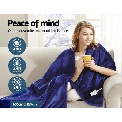 Giselle Bedding Electric Throw Blanket - Navy EB-THROW-RUG-NVB