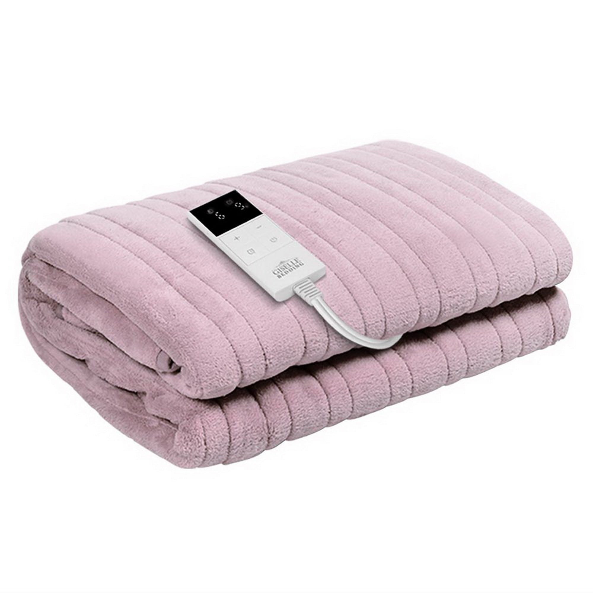 Giselle Electric Throw Rug Heated Blanket Fleece Pink EB-THROW-RUG-PK