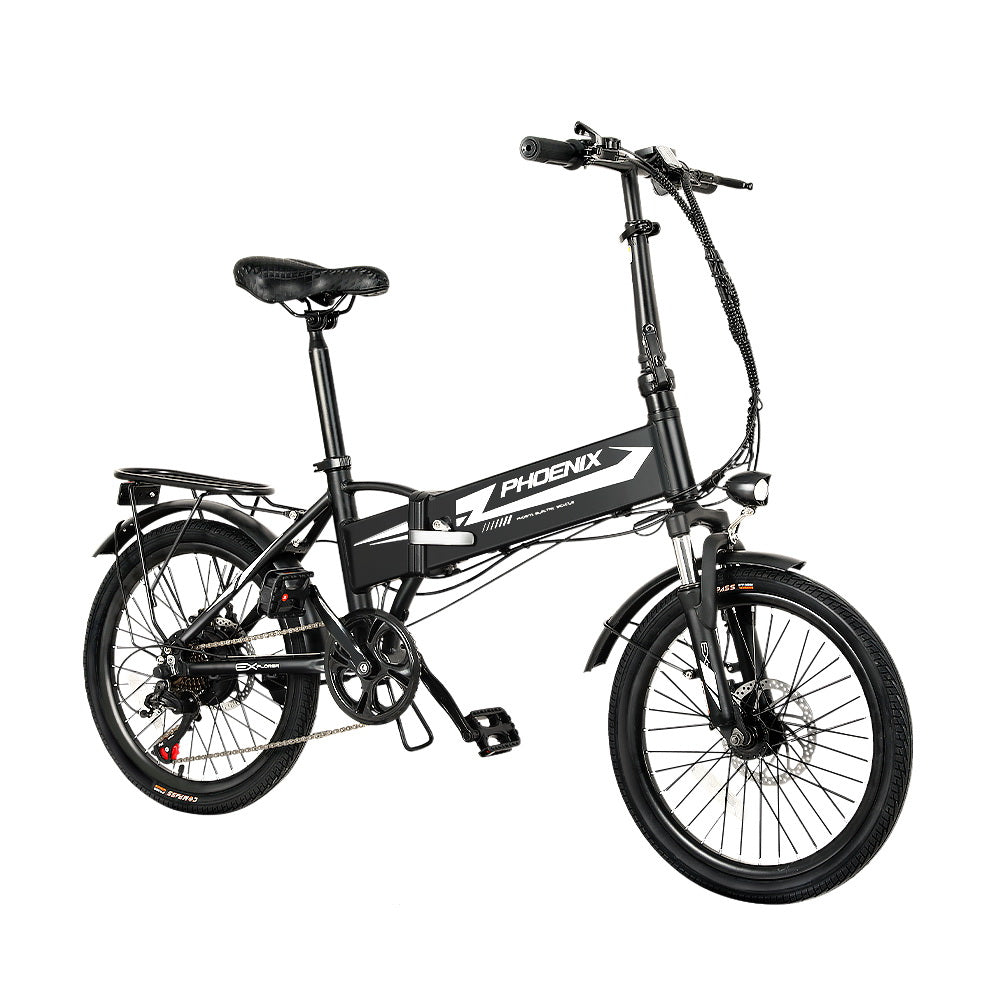 Phoenix 20 Inch Electric Bike Folding Urban Bicycle eBike Removable Battery EBIKE-20FD-201-BK