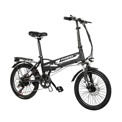 Phoenix 20 Inch Electric Bike Folding Urban Bicycle eBike Removable Battery EBIKE-20FD-201-BK