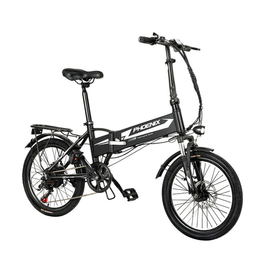 Phoenix 20 Inch Electric Bike Folding Urban Bicycle eBike Removable Battery EBIKE-20FD-201-BK