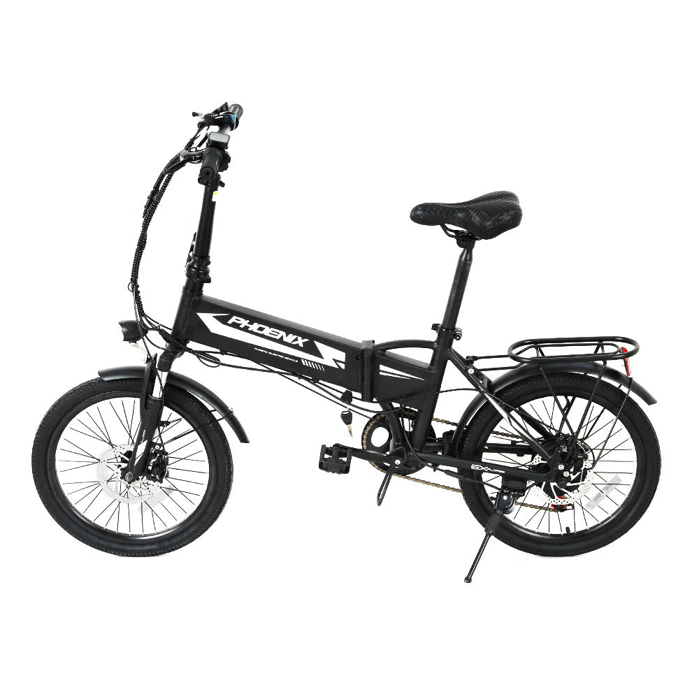 Phoenix 20 Inch Electric Bike Folding Urban Bicycle eBike Removable Battery EBIKE-20FD-201-BK