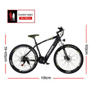 Phoenix 27.5 Inch Electric Bike Mountain Bicycle eBike Built-in Battery EBIKE-275IN-X7-BK