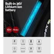 Phoenix 27.5 Inch Electric Bike Mountain Bicycle eBike Built-in Battery EBIKE-275IN-X7-BK