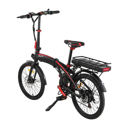Everfit Folding Electric Bike Urban City Bicycle eBike Rechargeable Battery 250W EBIKE-C-20FD-ALU-BK