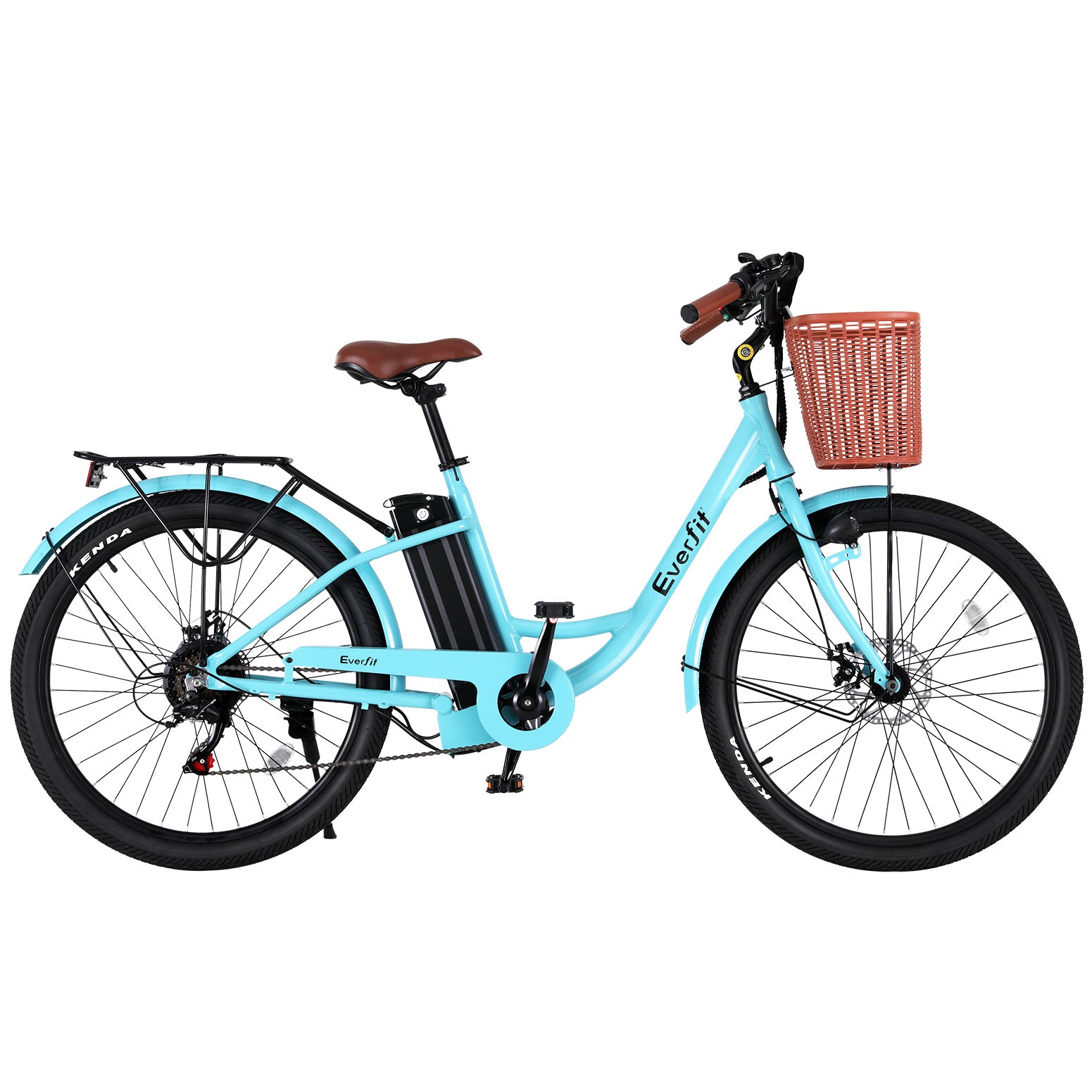 Everfit 26" Electric Bike City Bicycle eBike e-Bike Commuter w/ Battery BL EBIKE-C-CITY-BL-BAS