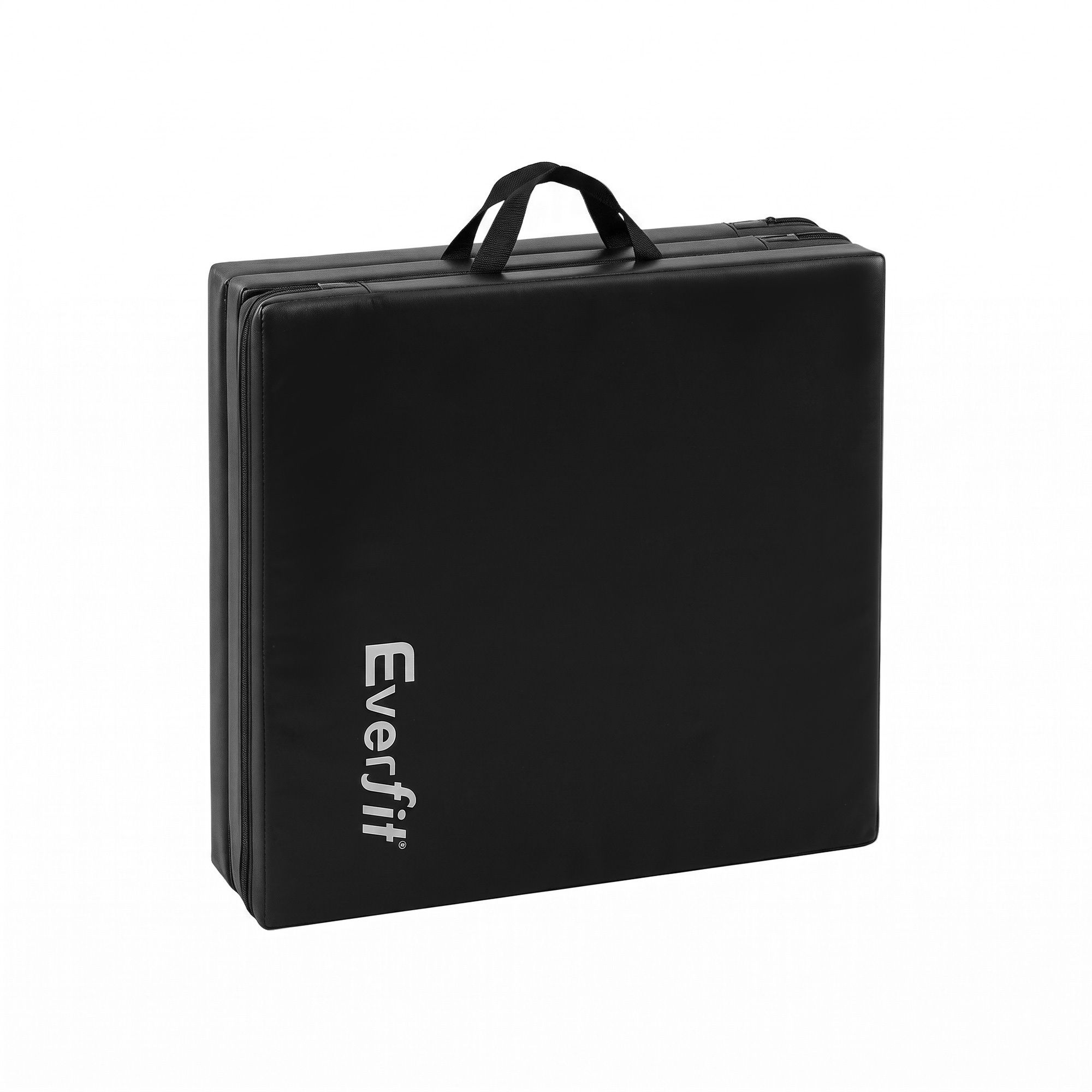 Everfit Gymnastics Mats Folding Exercise Floor Mat Portable 3 Fold Tumbling Mat Black