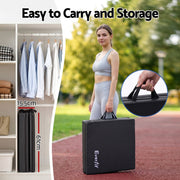 Everfit Gymnastics Mats Folding Exercise Floor Mat Portable 3 Fold Tumbling Mat Black
