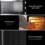 Devanti 30L Convection Oven Electric Fryer Ovens 1600W ECO-B-NHP-30L-BK