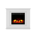 Devanti Electric Fireplace Fire Heater 2000W White EFL-B-2000-FRAME-WH