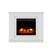Devanti Electric Fireplace Fire Heater 2000W White EFL-B-2000-FRAME-WH