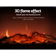 Devanti Electric Fireplace Fire Heaters 2000W EFL-C-1500-BK