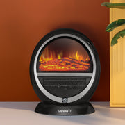 Devanti Electric Fireplace Fire Heaters 1500W EFL-D-09-1500-BK