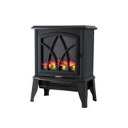 Devanti 2000W Electric Fireplace Heater Stove Freestanding 3D Flame Effect Indoor Space Heaters EFL-D-19C-2000-BK