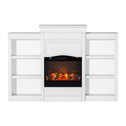 Devanti 2000W Electric Fireplace Fire Heater White EFL-XL-FRAME-WH-AB