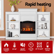 Devanti 2000W Electric Fireplace Fire Heater White EFL-XL-FRAME-WH-AB