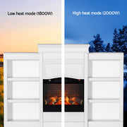 Devanti 2000W Electric Fireplace Fire Heater White EFL-XL-FRAME-WH-AB
