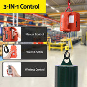 Giantz Electric Hoist Winch 500KG Wired/Wireless Remote Control EH-8M-500KG