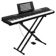 Alpha 88 Keys Electronic Piano Keyboard Digital Electric w/ Stand Sustain Pedal EK-DP-881-BK-X