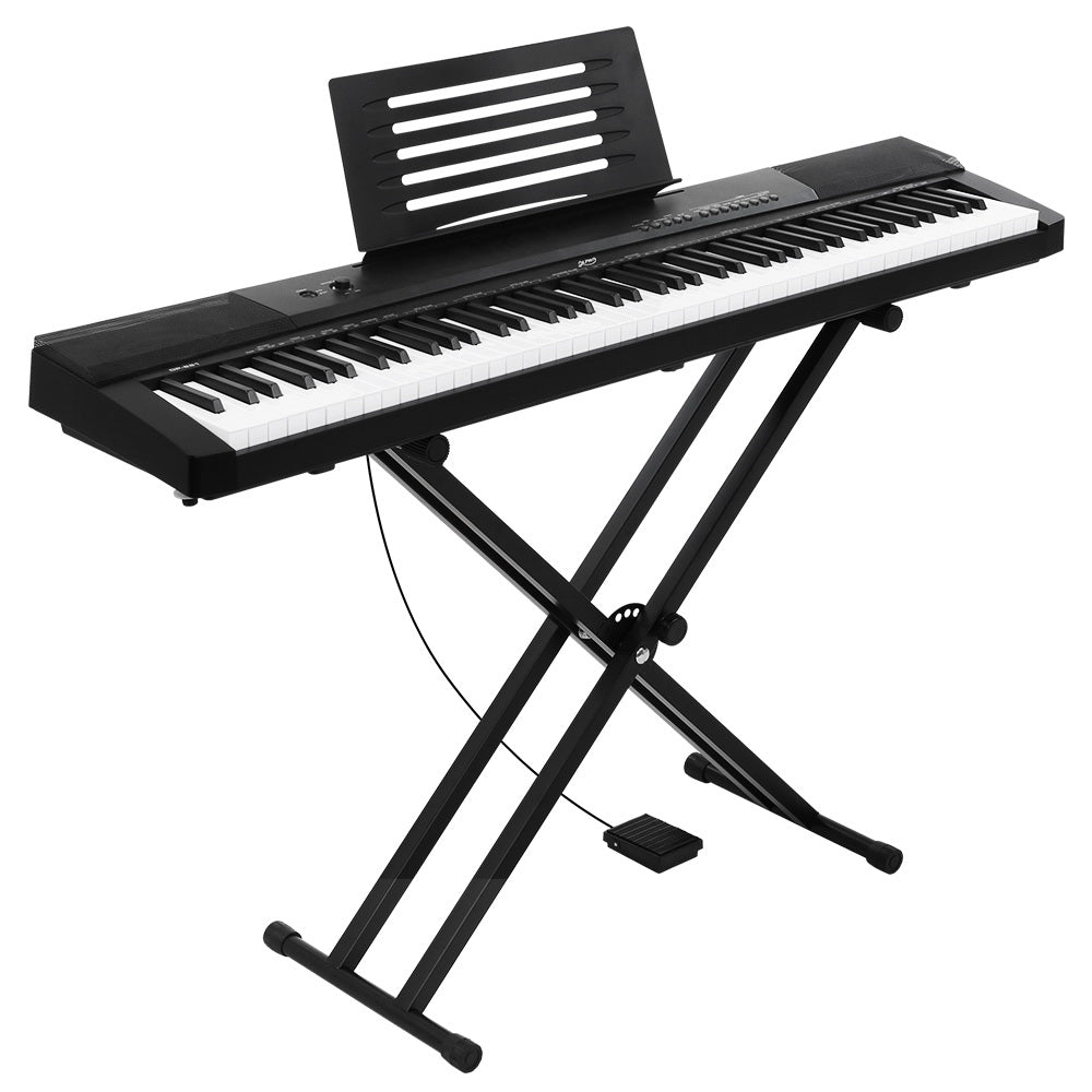 Alpha 88 Keys Electronic Piano Keyboard Digital Electric w/ Stand Sustain Pedal EK-DP-881-BK-X