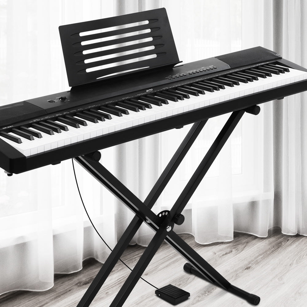 Alpha 88 Keys Electronic Piano Keyboard Digital Electric w/ Stand Sustain Pedal EK-DP-881-BK-X