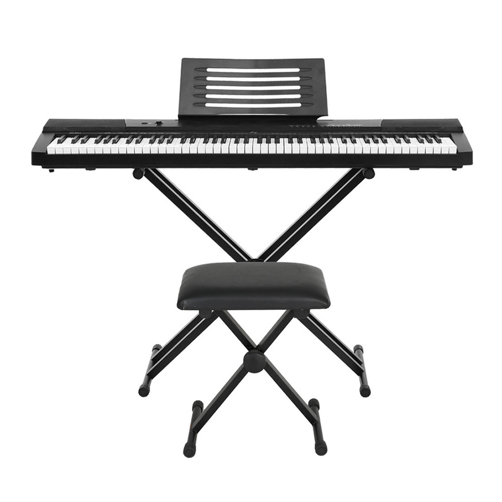 Alpha 88 Keys Electronic Piano Keyboard Digital Electric w/ Stand Stool Pedal EK-DP-881-BK-X-B01
