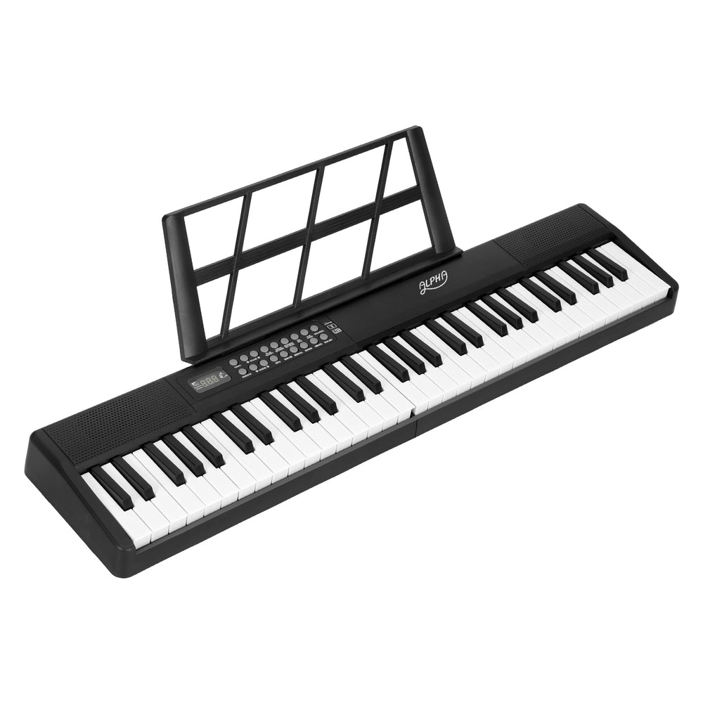 Alpha 61 Keys Foldable Electronic Piano Keyboard Digital Electric w/ Carry Bag EK-FOLD-666-BK