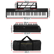 Alpha 61 Keys Foldable Electronic Piano Keyboard Digital Electric w/ Carry Bag EK-FOLD-666-BK
