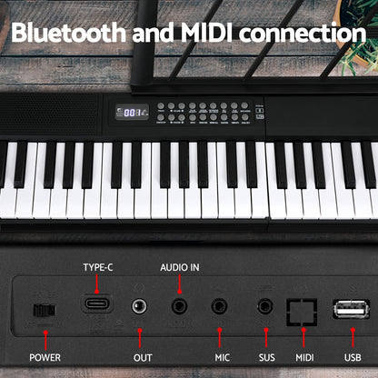 Alpha 61 Keys Foldable Electronic Piano Keyboard Digital Electric w/ Carry Bag EK-FOLD-666-BK
