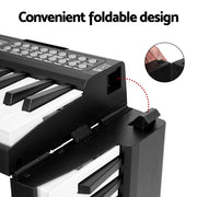 Alpha 61 Keys Foldable Electronic Piano Keyboard Digital Electric w/ Carry Bag EK-FOLD-666-BK