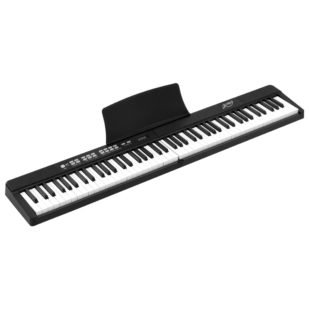 Alpha 88 Keys Foldable Electronic Piano Keyboard Digital Electric w/ Carry Bag EK-FOLD-81-BK