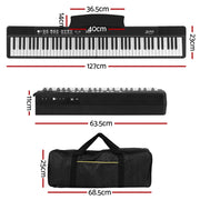 Alpha 88 Keys Foldable Electronic Piano Keyboard Digital Electric w/ Carry Bag EK-FOLD-81-BK