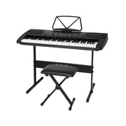 Alpha 61 Keys Electronic Piano Keyboard Digital Electric w/ Stand Stool Black EK-JK-60-BK-H-B01
