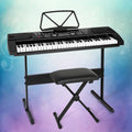Alpha 61 Keys Electronic Piano Keyboard Digital Electric w/ Stand Stool Black EK-JK-60-BK-H-B01