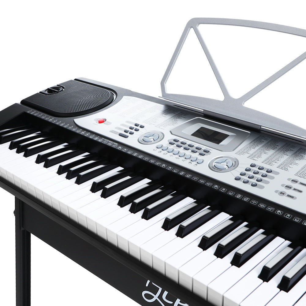 Alpha 61 Keys Electronic Piano Keyboard Digital Electric w/ Stand Beginner Silver EK-JK-60-SL-H