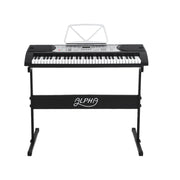 Alpha 61 Keys Electronic Piano Keyboard Digital Electric w/ Stand Stool Silver EK-JK-60-SL-H-B01