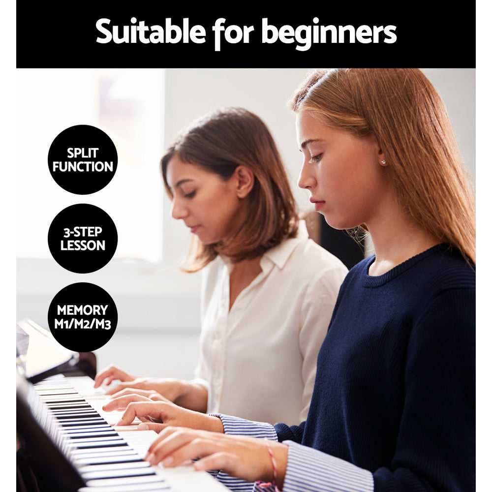 Alpha 61 Keys Electronic Piano Keyboard Digital Electric w/ Stand Touch Sensitive EK-JK-62-BK-H
