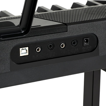 Alpha 61 Keys Electronic Piano Keyboard Digital Electric w/ Stand Touch Sensitive EK-JK-62-BK-H