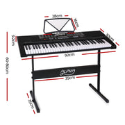 Alpha 61 Keys Electronic Piano Keyboard Digital Electric w/ Stand Sound Speaker EK-JK-63-BK-H