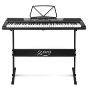 Alpha 61 Keys Electronic Piano Keyboard Digital Electric w/ Stand Sound Speaker EK-JK-63-BK-H