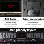 Alpha 61 Keys Electronic Piano Keyboard Digital Electric w/ Stand Sound Speaker EK-JK-63-BK-H