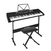 Alpha 61 Keys Electronic Piano Keyboard Digital Electric w/ Stand Stool Speaker EK-JK-63-BK-H-B01