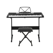 Alpha 61 Keys Electronic Piano Keyboard Digital Electric w/ Stand Stool Speaker EK-JK-63-BK-H-B01