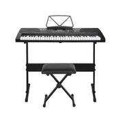 Alpha 61 Keys Electronic Piano Keyboard Digital Electric w/ Stand Stool Lighted EK-KL-91M-BK-H-B01