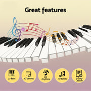 Alpha 37-Key Digital Piano Keyboard for Kids Beginners Electronic Keyboard Piano Gift Pink EK-M37-PK