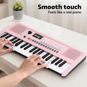 Alpha 37-Key Digital Piano Keyboard for Kids Beginners Electronic Keyboard Piano Gift Pink EK-M37-PK